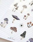 Sesame & Peanut | Mushroom Clear Sticker Sheet
