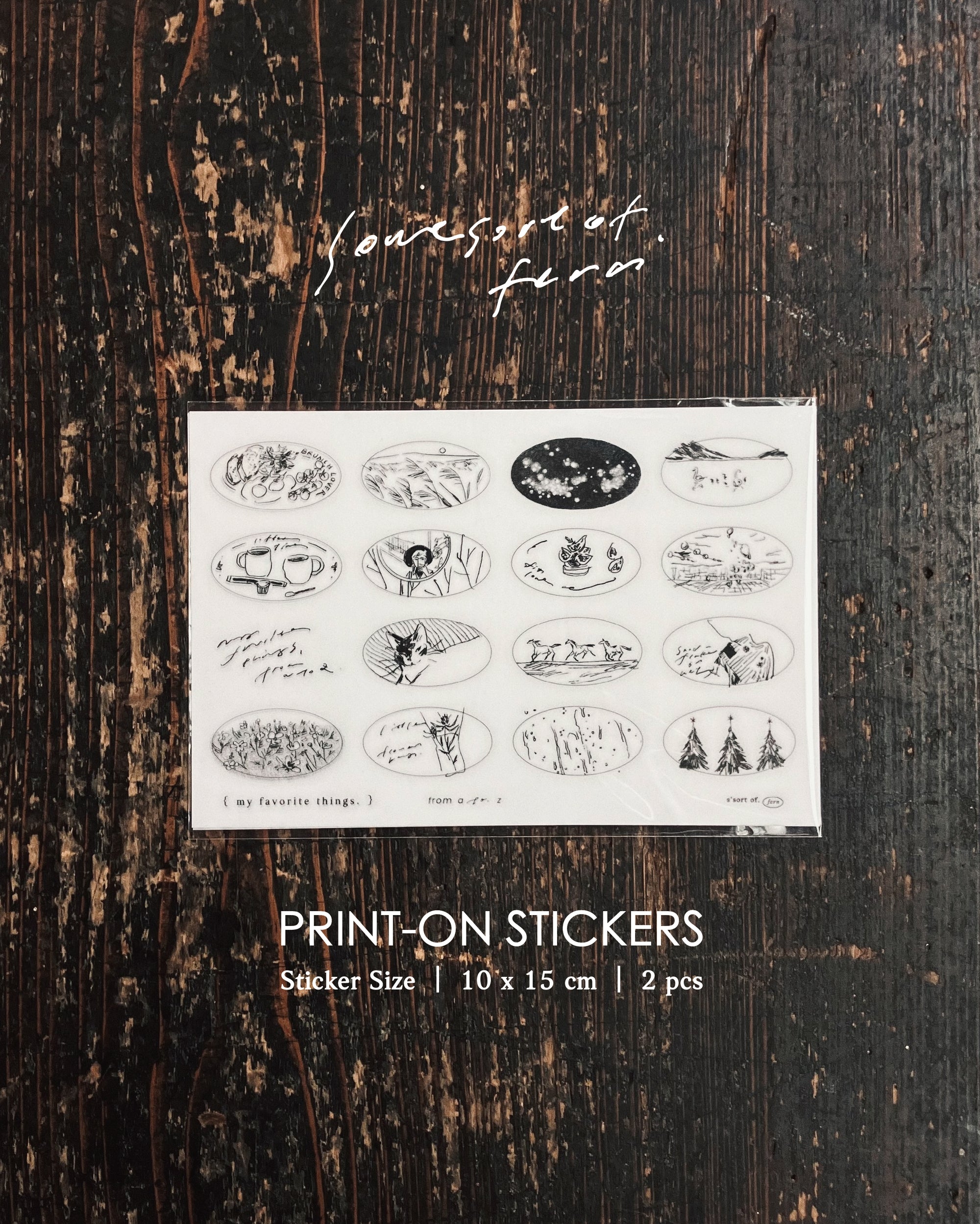 Some Sort of Fern | Beloved Sketches Print On Stickers