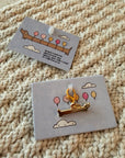 Balloon dog brass charm