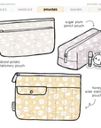 The Coffee Monsterz Co | Honey Wide Stationery Pouch | JUNE PRE ORDER