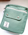 Leyl Handmade | Large A5 Vertical Journaling Pouch | Boho Green