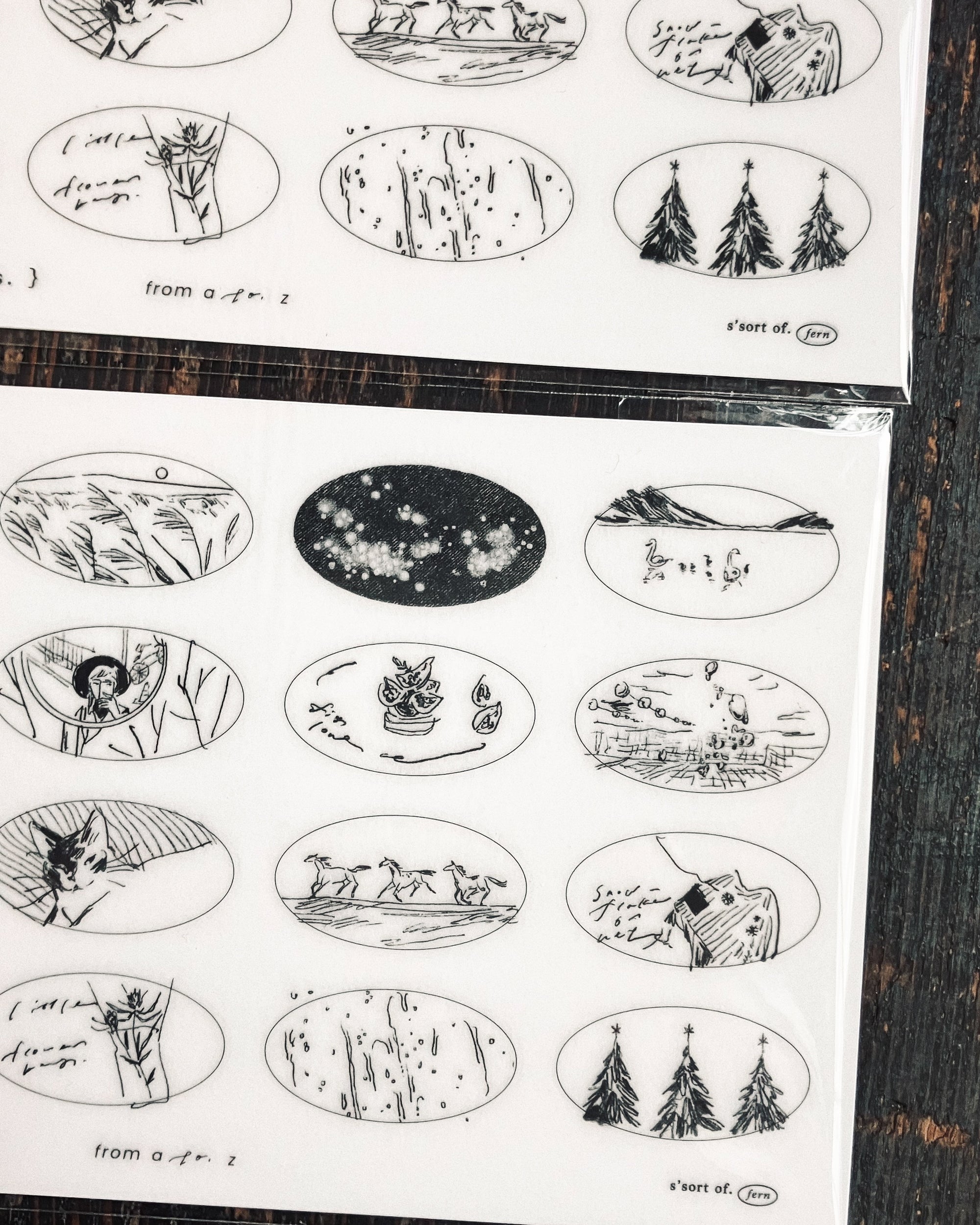 Some Sort of Fern | Beloved Sketches Print On Stickers