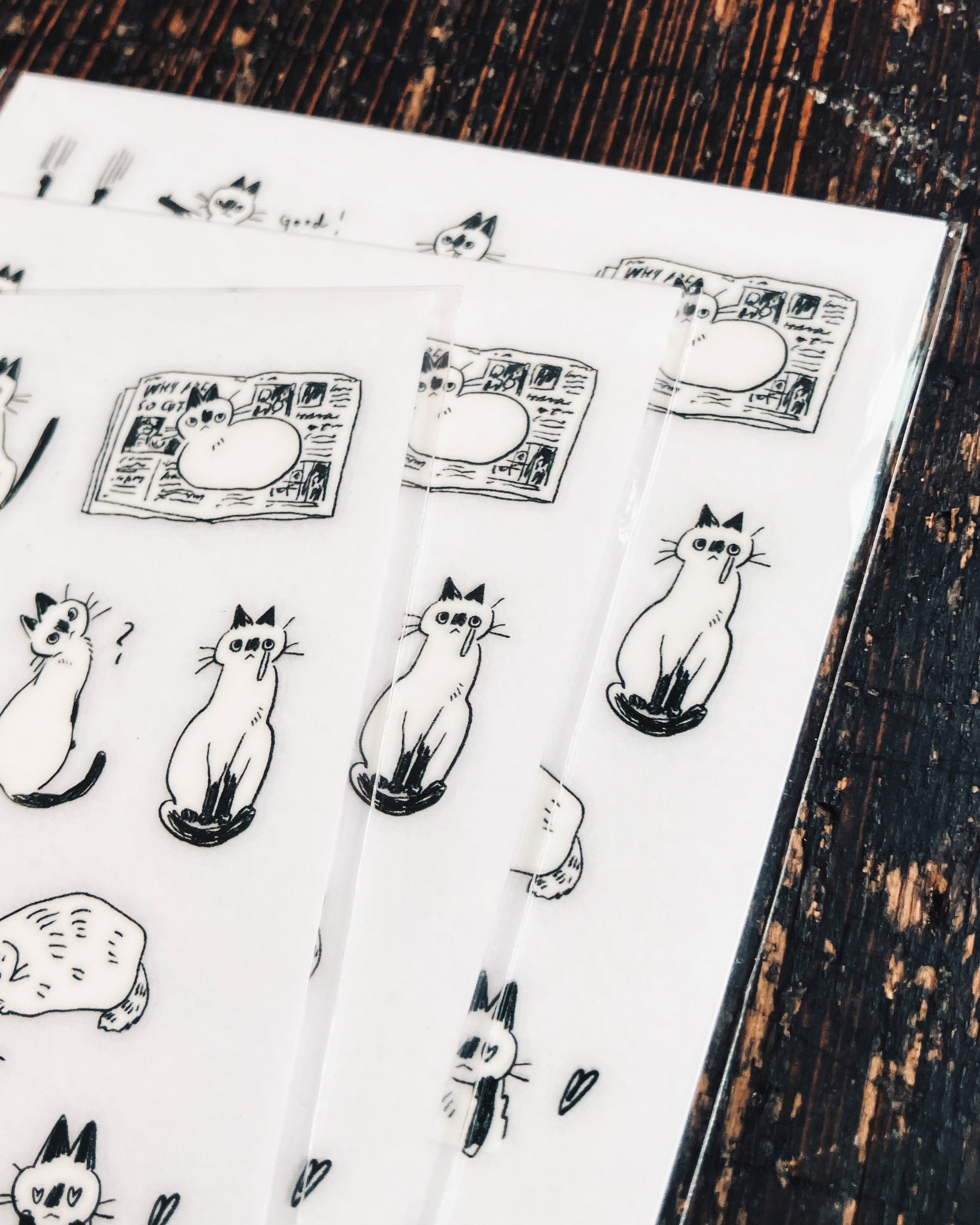 Some Sort of Fern | Siamese Cat  Print On Stickers
