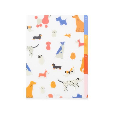 MIDORI A5 File Dogs Tabbed Folder | 35470