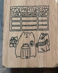 Catdoo Designs | Departures Rubber Stamp