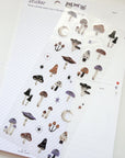 Sesame & Peanut | Mushroom Clear Sticker Sheet