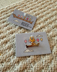 Balloon dog brass charm
