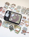 Kuboandlucy Stationery Co x Idiot Sandwich | Music Makes You Happy Trinket Tin with Sticker Flakes