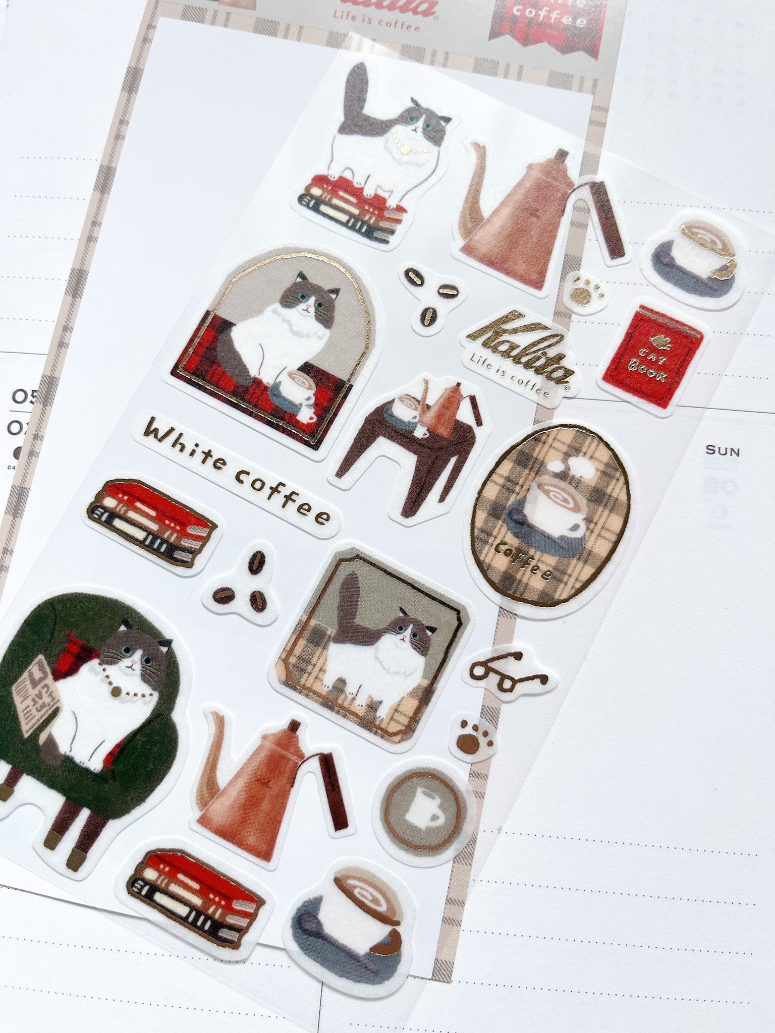 Furukawashiko | Kalita White Coffee Sticker Sheet | QS305