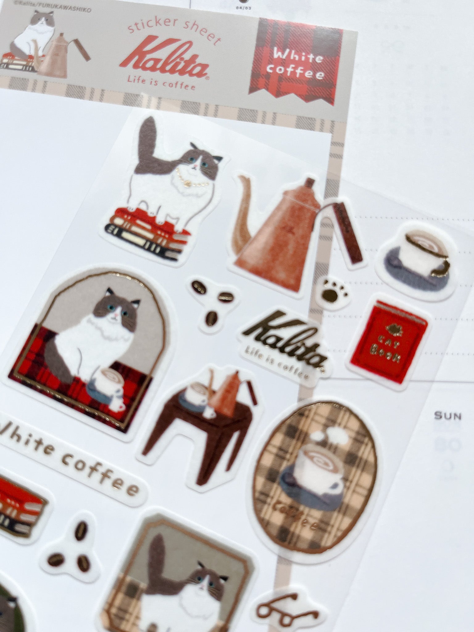 Furukawashiko | Kalita White Coffee Sticker Sheet | QS305