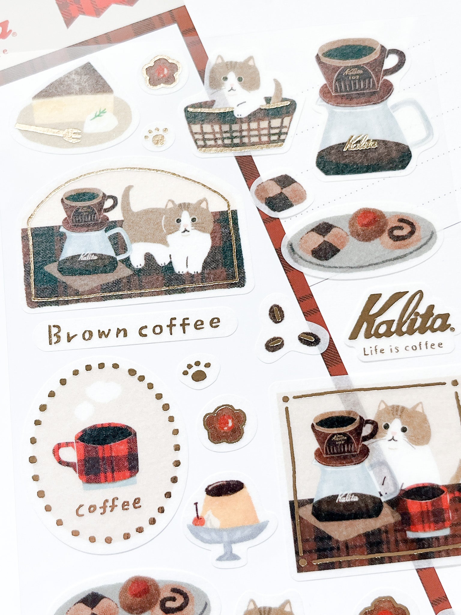 Furukawashiko | Kalita Brown Coffee Sticker Sheet | QS307