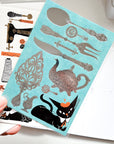 COZYCA | Robin Foiled Cutlery Postcard | 25-530