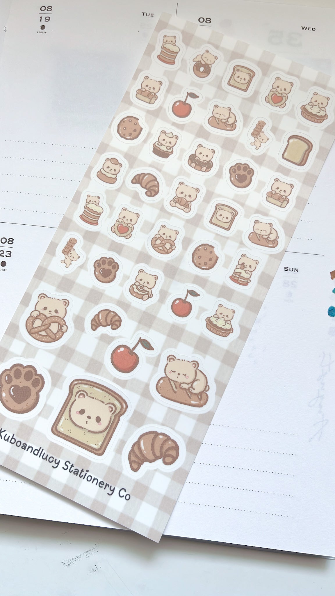 Kuboandlucy Stationery Co | Kuma and Her Bakery Sticker Sheet
