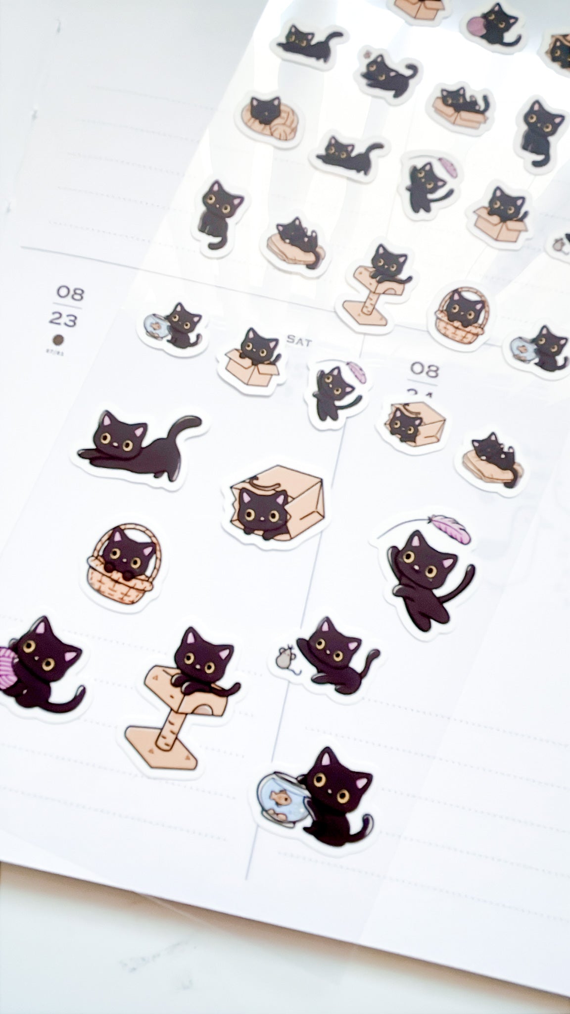 Kuboandlucy Stationery Co | Luna the Black Cat Sticker Sheet