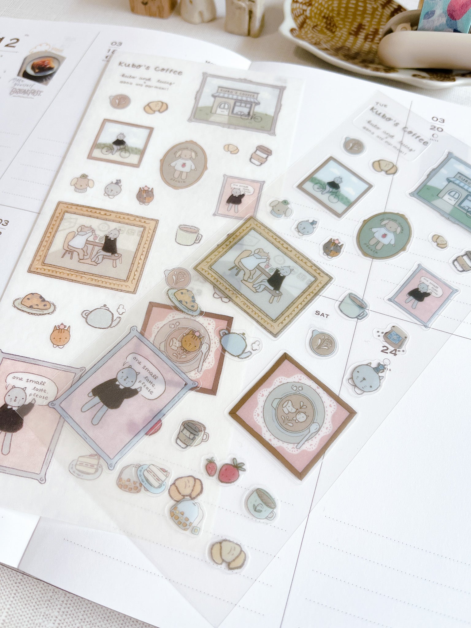 Kuboandlucy x Dana Ate Oatmeal Kubo Cafe Sticker Sheet