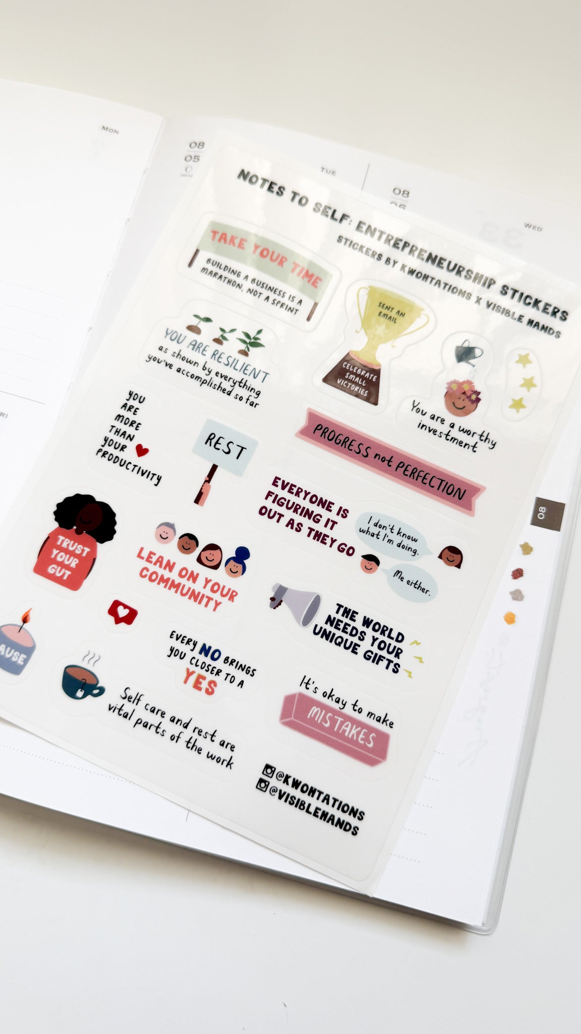 Kwohtation | Notes to Self: Entrepreneurship Stickers