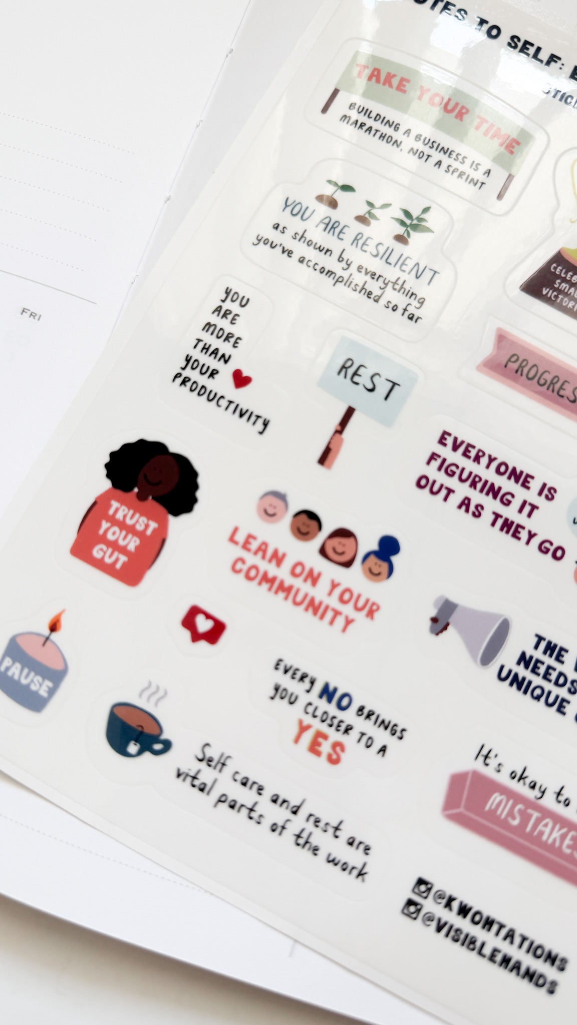 Kwohtation | Notes to Self: Entrepreneurship Stickers