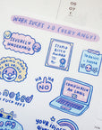 Artsy Jadey | Work Sucks Sticker Sheet V.2
