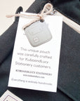 Leyl Handmade | Large Vertical Journaling Pouch | Classic Black