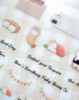 Kuboandlucy Stationery Co | Sushi Cat Clear Sticker Sheet