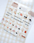 Kuboandlucy Stationery Co | Sushi Cat Clear Sticker Sheet