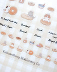 Kuboandlucy Stationery Co | Bagel Cat Clear Sticker Sheet
