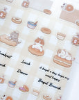 Kuboandlucy Stationery Co | Bagel Cat Clear Sticker Sheet