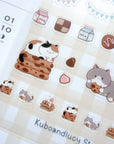 Kuboandlucy Stationery Co | Cookie Cat Clear Sticker Sheet