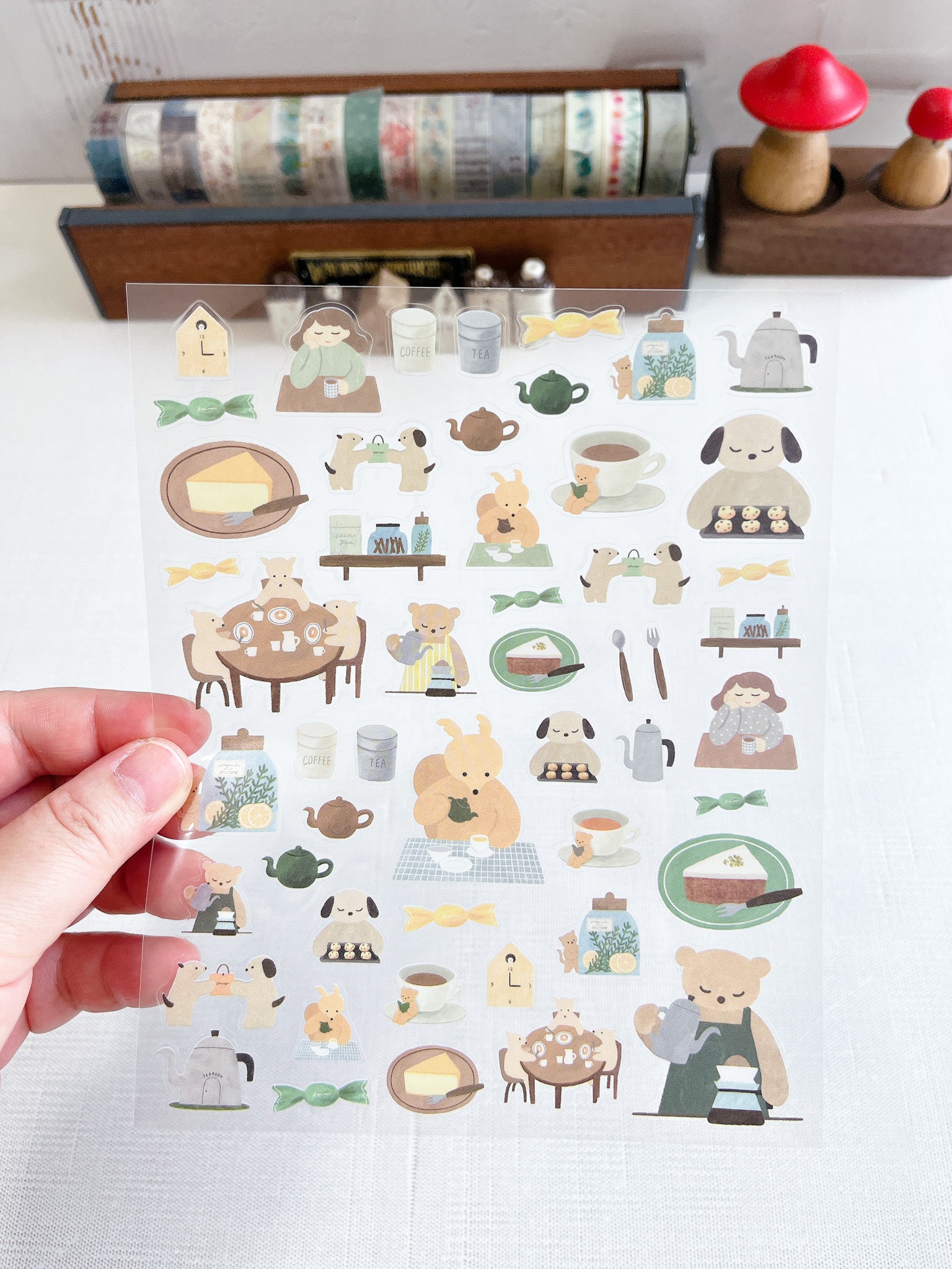 COZYCA | Tea Time Sticker Sheet | 22-901 – KuboandLucy Stationery Co