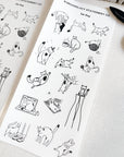 Kuboandlucy Stationery Co | Cat Play Sticker Sheet