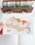 TOKORO KOMUGI | Sushi Cat Postcard