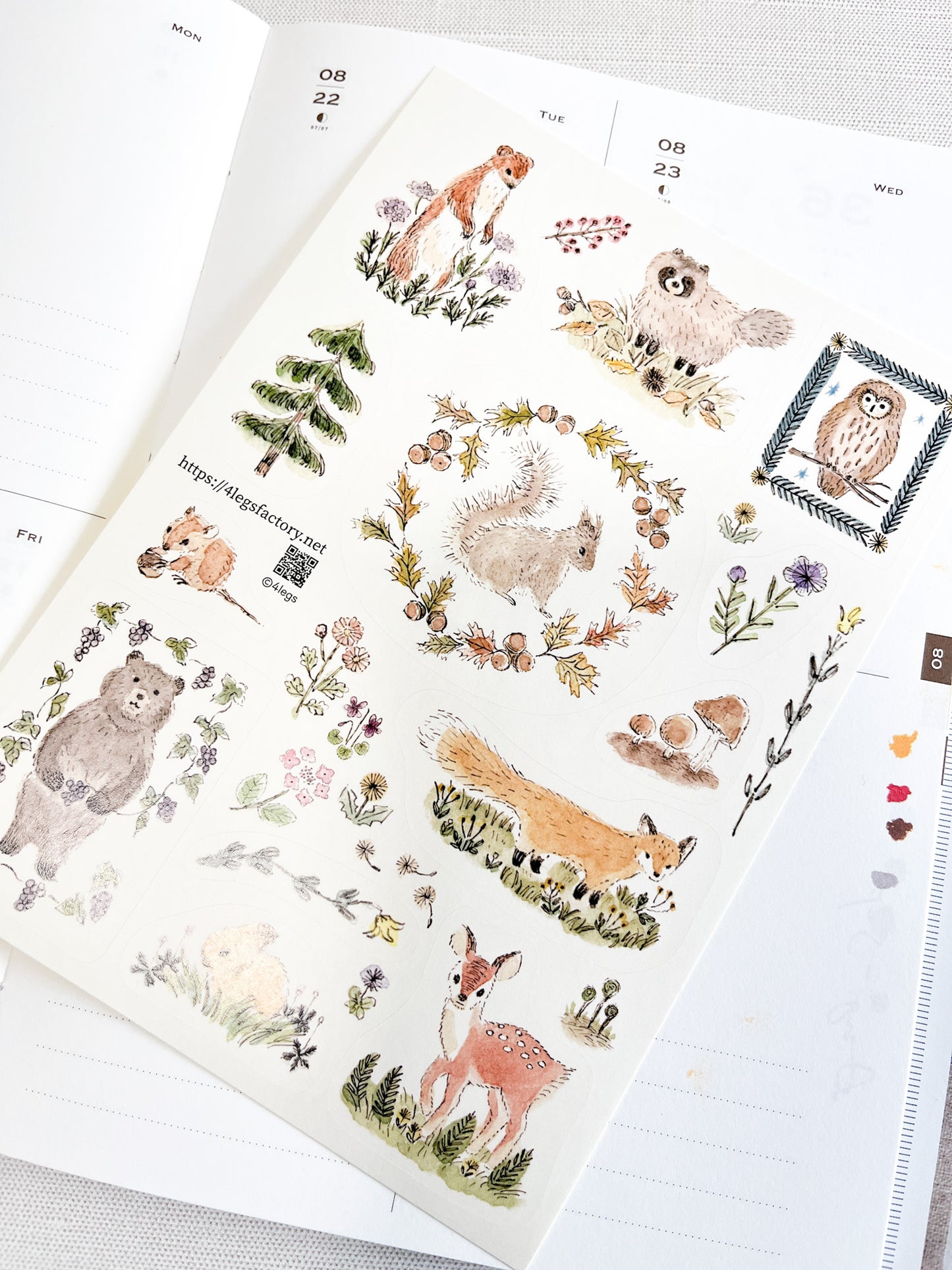 4Legs | Forest Animals Sticker Sheet