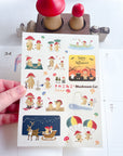 4Legs | 1 Year of Mushroom Cat Sticker Sheet