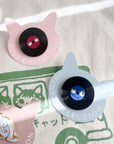 Pottering Cat | Blue Vinyl Enamel Pin | PZ-73