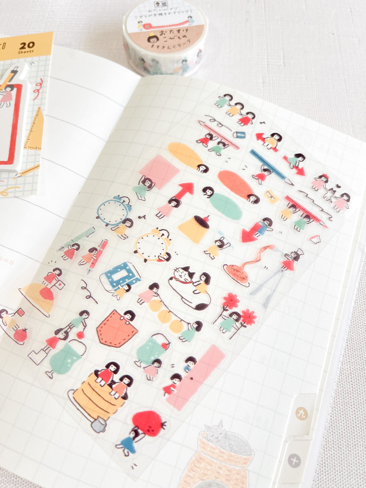 Furukawa | Planner Agenda Sisters Clear Sticker | QS134