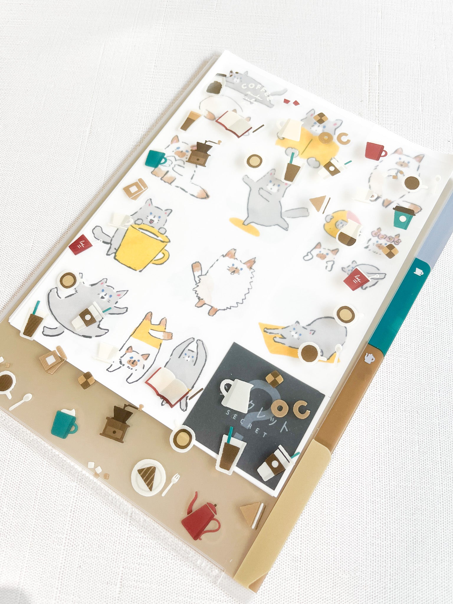 MIDORI A5 File Coffee Tabbed Folder | 35474
