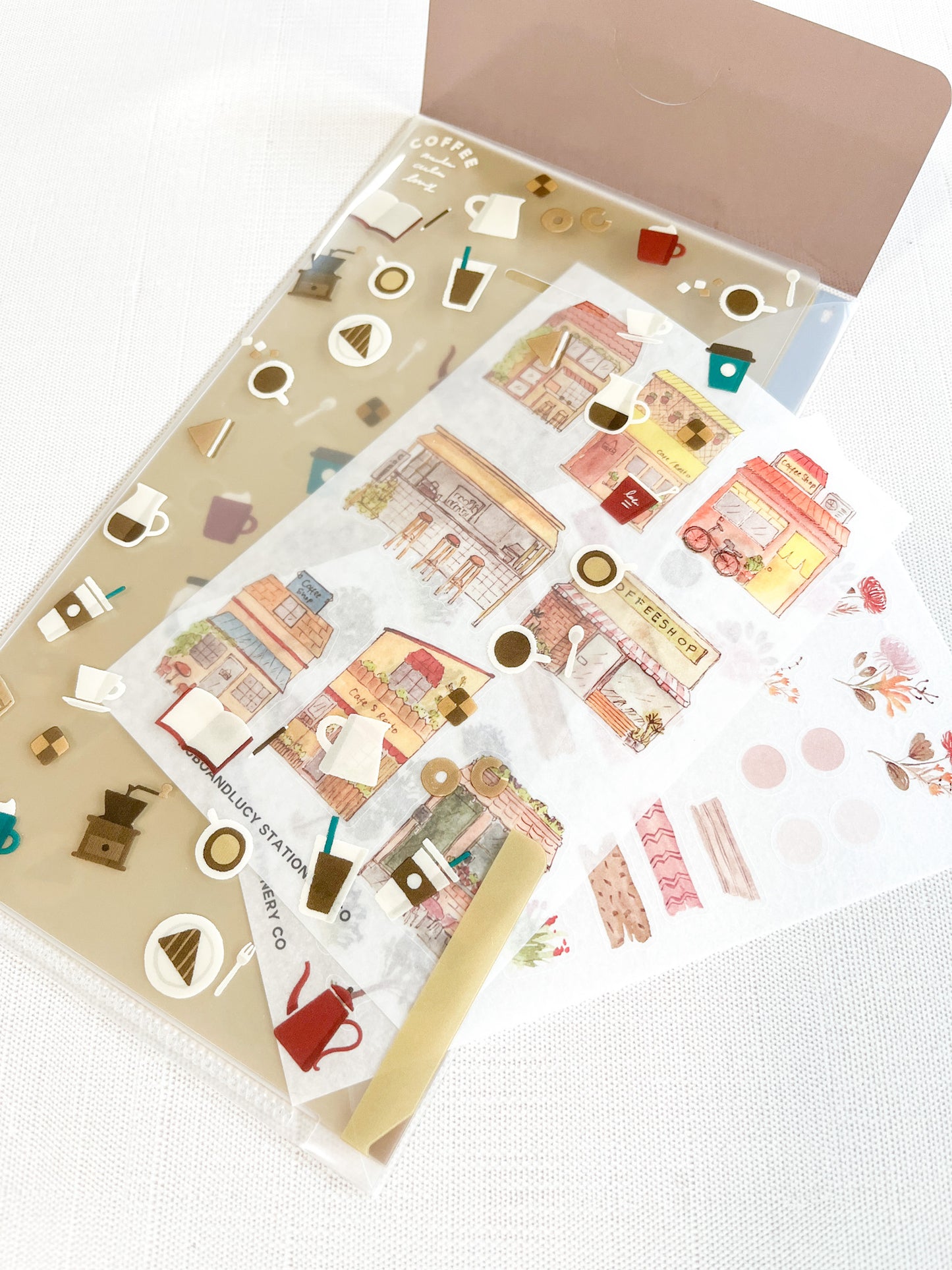 MIDORI A5 Slim Coffee Tabbed File Envelope | 35464