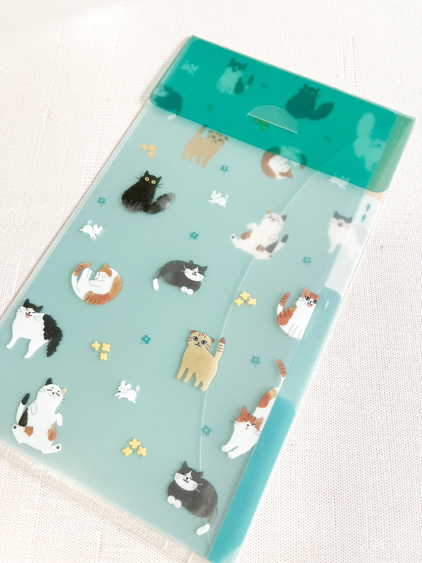 MIDORI A5 Slim Cat Tabbed File Envelope | 35459