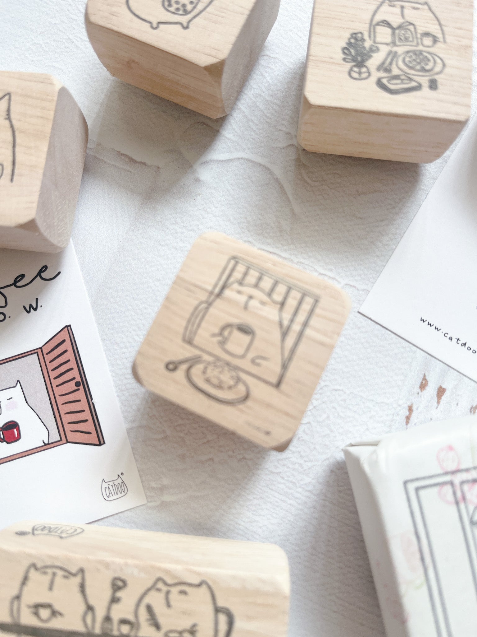 Catdoo Designs | Coffee and Scones Rubber Stamp