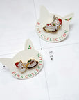 Pottering Cat | Christmas Slice Enamel Pin | XS-05