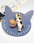 Pottering Cat | Pancake Enamel Pin | PZ-008