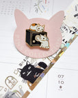 Pottering Cat | Safe Enamel Pin | PZ-054
