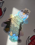 Kuboandlucy x Dana Ate Oatmeal | Lucy Christmas Tree Holographic Vinyl Sticker