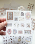 Dana ate Oatmeal | Bunny and Bear Washi Sticker Sheet