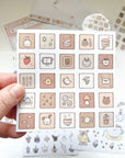 Dana ate Oatmeal | Patchwork Washi Sticker Sheet