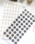 Kuboandlucy Stationery Co | Vintage Typewriter Numbers Sticker Sheet