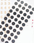 Kuboandlucy Stationery Co | Vintage Typewriter Numbers Sticker Sheet