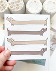 Dana ate Oatmeal | Weiner Dog Washi Sticker Sheet
