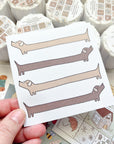 Dana ate Oatmeal | Weiner Dog Washi Sticker Sheet