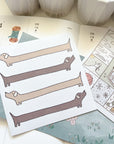 Dana ate Oatmeal | Weiner Dog Washi Sticker Sheet